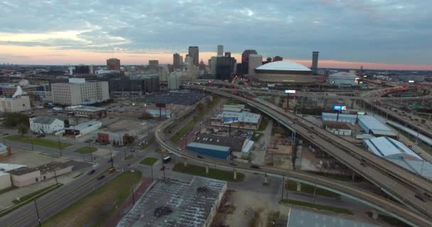 Luftaufnahme Aus Großer Höhe Zeigt Die Skyline Von New Orleans — Stockvideo