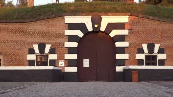 Portes Entrée Rayées Camp Concentration Nazi Terezin République Tchèque — Video