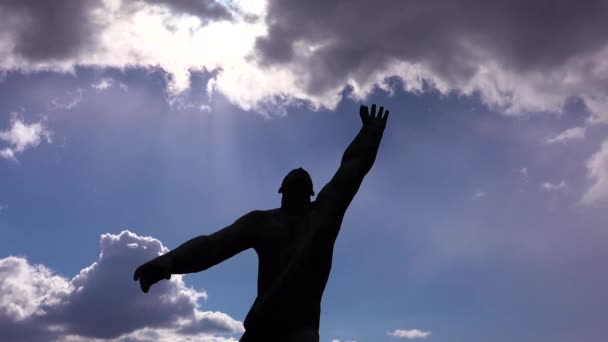 Час Провалився Коли Статуї Радянської Епохи Іржавіли Парку Мементо Межами — стокове відео