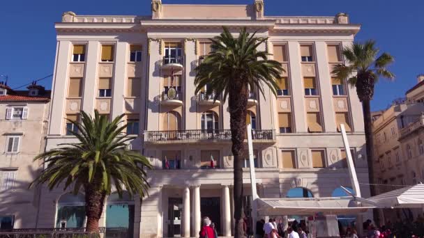 Ημερήσια Λήψη Ξενοδοχείου Στο Σπλιτ Της Κροατίας — Αρχείο Βίντεο