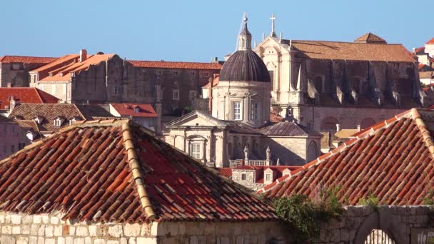 Establishing Shot Skyline Dubrovnik Croatia — Stock Video