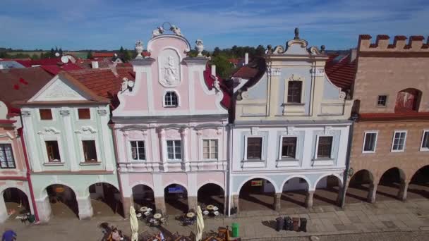Une Antenne Dessus Pittoresque Village Telc République Tchèque — Video