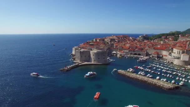 공중에서 크로아티아의 두브로브니크 — 비디오