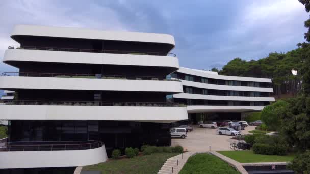 Establecimiento Plano Edificio Oficinas Hotel Genérico — Vídeos de Stock