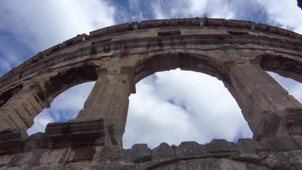 Vista Anfiteatro Pula Croacia — Vídeo de stock