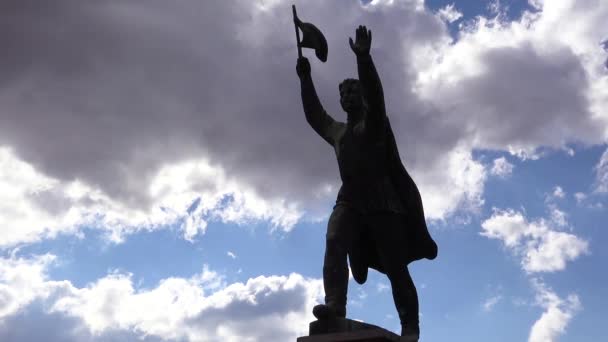 Zeitraffer Aufnahme Alter Statuen Aus Der Sowjetzeit Die Memento Park — Stockvideo