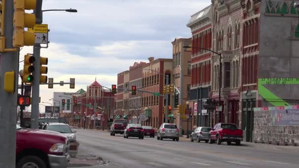 Egy Felvétel Cheyenne Belvárosáról Wyomingból — Stock videók