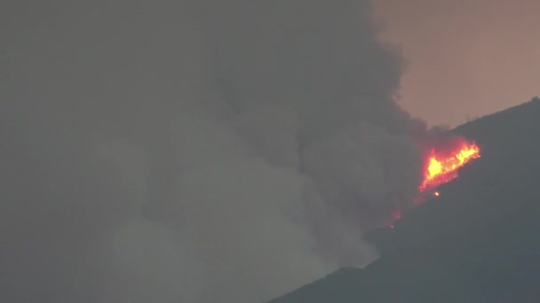 Incêndios Florestais Queimam Encostas Secas Califórnia 2017 — Vídeo de Stock