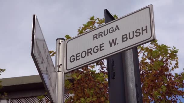 George Bush Avenue Tirana Albânia — Vídeo de Stock