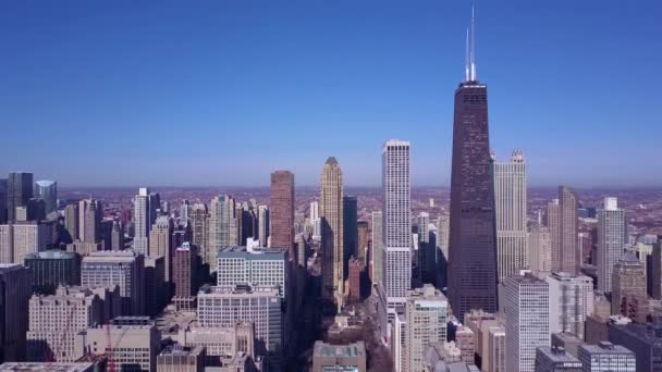 High Angle Antenn Centrala Chicago Illinois — Stockvideo