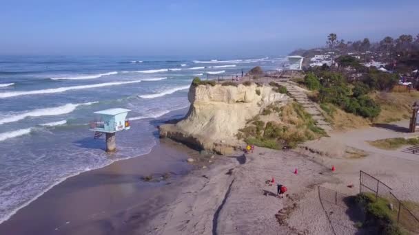 Una Hermosa Antena Sobre Costa California Norte San Diego — Vídeos de Stock