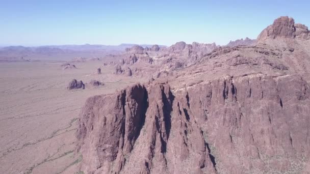 Antenna Sulle Cime Aride Alte Del Deserto Sonoro Arizona — Video Stock