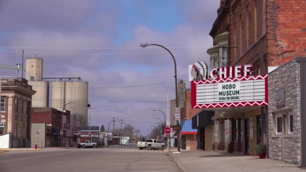 美国小镇的一条主要街道 — 图库视频影像