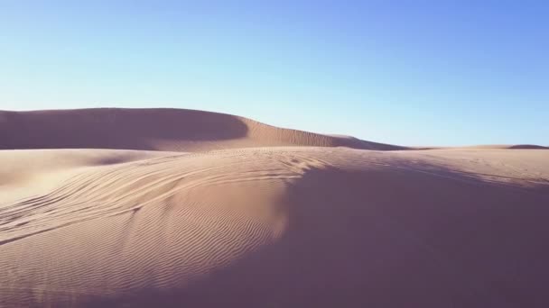 Prachtige Lucht Vliegend Imperial Sand Dunes Californië — Stockvideo