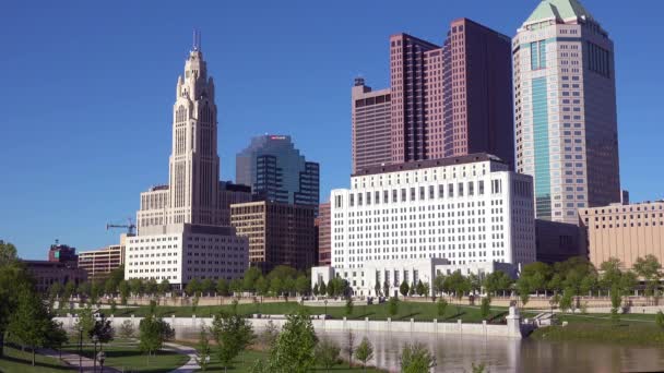 Estabelecendo Tiro Columbus Ohio — Vídeo de Stock