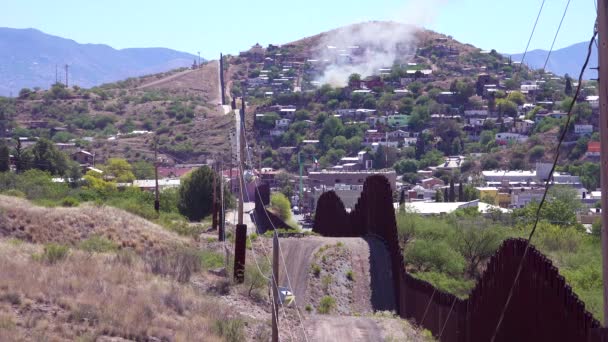 Uma Vista Longo Fronteira Norte Americana Com México Nogales Arizona — Vídeo de Stock