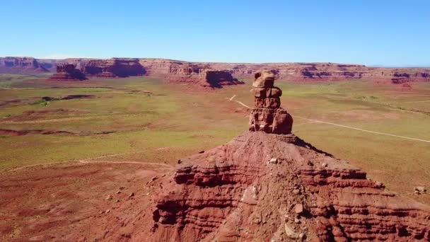 Incroyable Antenne Autour Des Buttes Des Formations Rocheuses Monument Valley — Video