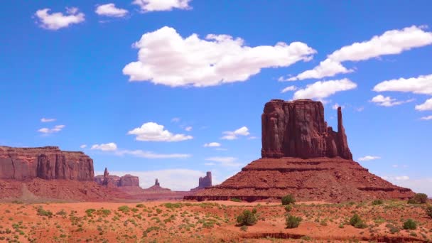 Piękny Czas Mijania Strzał Monument Valley Utah — Wideo stockowe