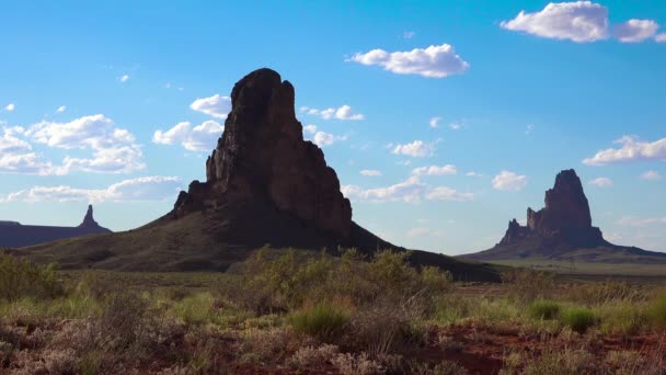 Mooie Rotsformaties Buurt Van Monument Valley Arizona — Stockvideo