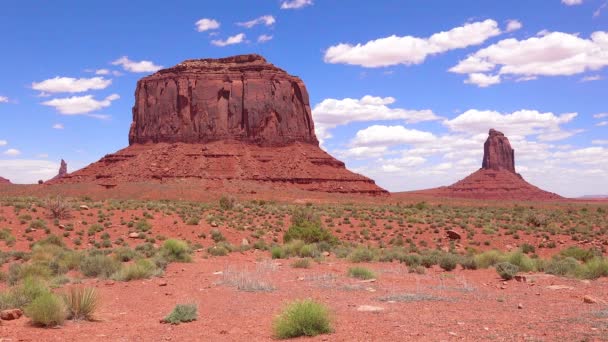 Piękny Czas Upływu Mesas Pośladki Monument Valley Utah — Wideo stockowe