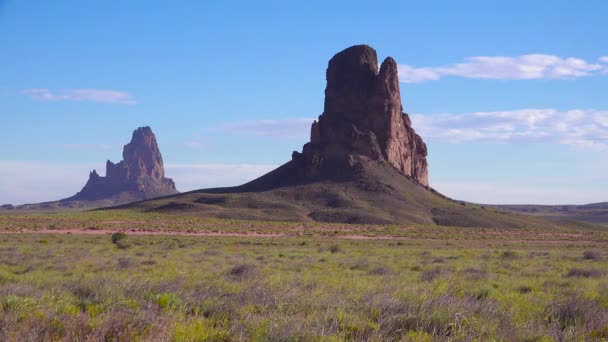 Mooie Rotsformaties Buurt Van Monument Valley Arizona — Stockvideo