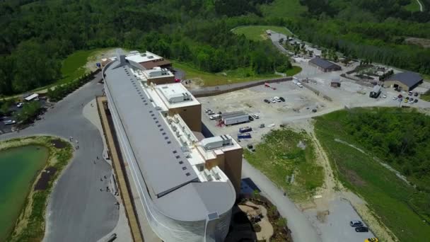 Kentucky Deki Ark Encounter Tema Parkında Nuh Gemisi Nin Bir — Stok video