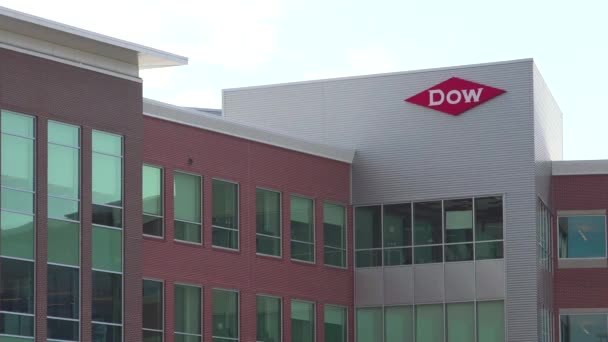 Estabelecendo Tiro Sede Corporativa Dow Chemical — Vídeo de Stock
