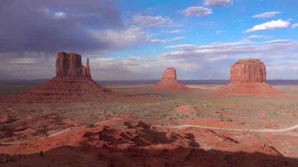 Establishing Shot Monument Valley Navajo Tribal Park Utah — Stock Video