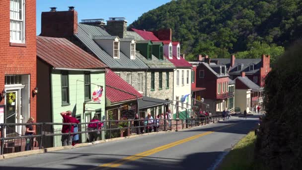 Zřízení Záběru Harpers Ferry West Virginia — Stock video