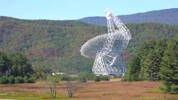 Batı Virginia Daki Green Bank Gözlemevi Radyo Teleskopunun Havası — Stok video