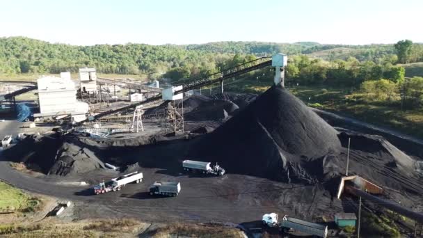 Dobra Antena Nad Kopalnią Węgla Zachodniej Wirginii — Wideo stockowe