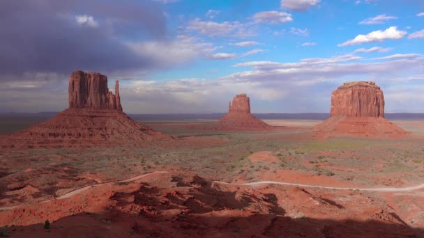 Létrehozása Lövés Monument Valley Navajo Törzsi Park Utah — Stock videók