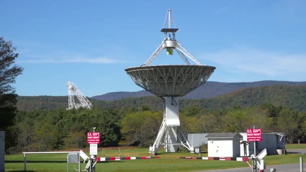 Letecký Radioteleskop Observatoře Green Bank Západní Virginii — Stock video