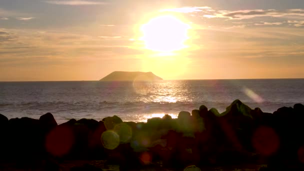 Solnedgång Över Galapagosöarna Ecuador — Stockvideo