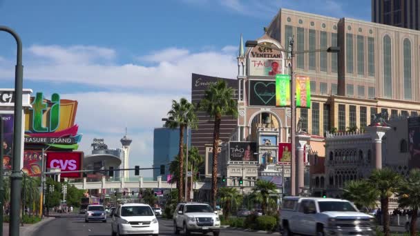 Estabelecendo Tiro Tira Las Vegas Durante Dia — Vídeo de Stock