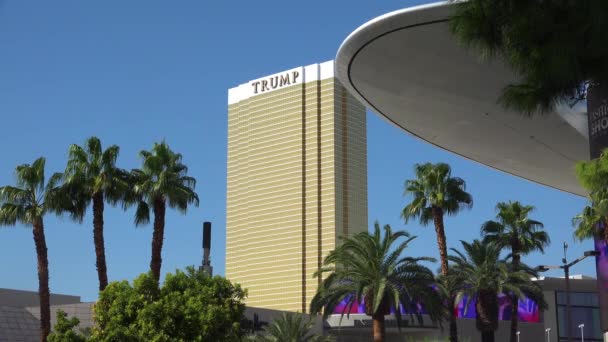 Etablera Skott Trump Kasino Las Vegas — Stockvideo