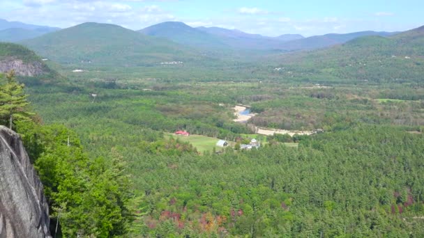 Tembakan Yang Membangun Dari White Mountains New Hampshire — Stok Video