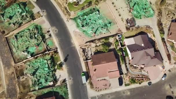 2017 Légtér Kaliforniai Venturában Thomas Tűz Által Elpusztított Környéken — Stock videók