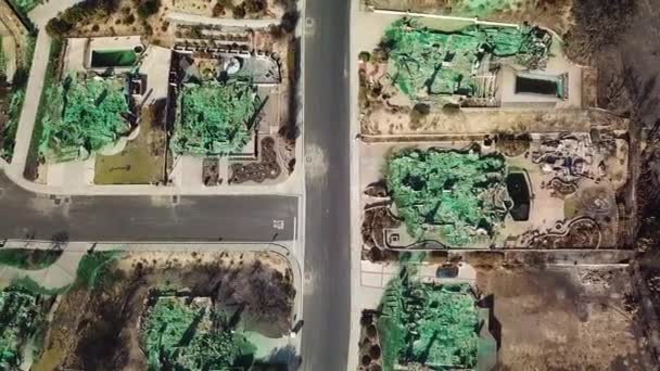 2017 Aeriană Deasupra Unui Cartier Din Ventura California Distrusă Incendiul — Videoclip de stoc