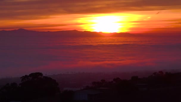 Hermoso Lapso Tiempo Niebla Moviéndose Largo Costa California Cerca Ventura — Vídeos de Stock