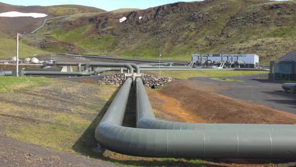 Création Une Centrale Géothermique Islande Pour Produire Électricité Propre — Video
