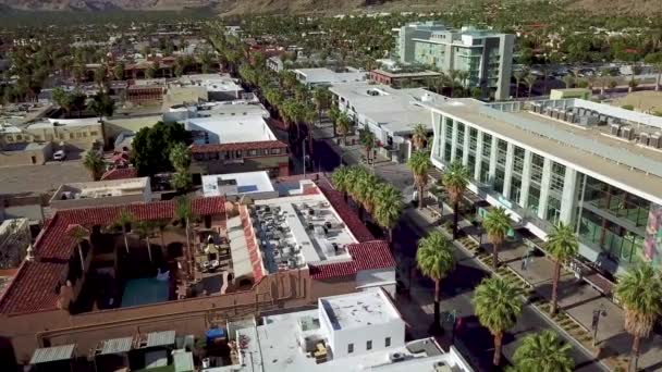 Drone Udara Membangun Tembakan Palm Springs California — Stok Video