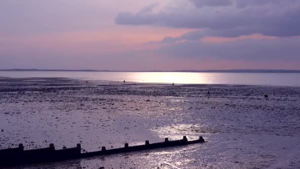 Dobre Ujęcie Whitstable Bay Kent Anglia Todal Area Thames Estuary — Wideo stockowe