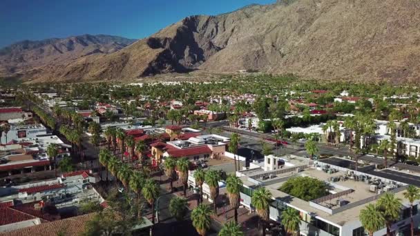 Aeronaves Drone Estabelecendo Tiro Palm Springs Califórnia — Vídeo de Stock