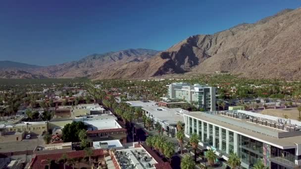 Vuelo Aéreo Drónico Que Establece Disparo Palm Springs California — Vídeo de stock