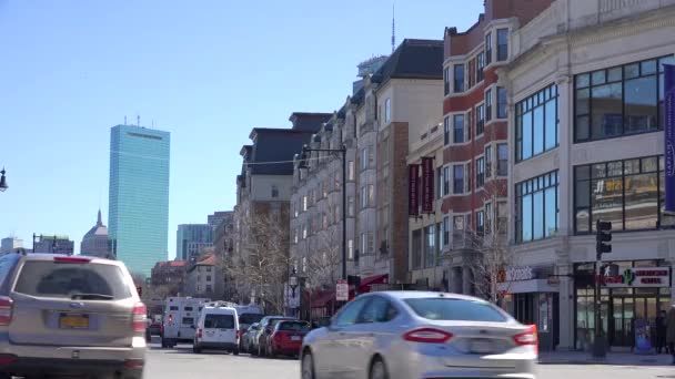 Boston Massachusetts Apartman Caddelerin Çekimleri Yapılıyor — Stok video