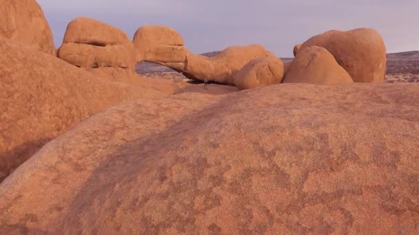 Formations Rocheuses Massives Pont Arc Naturel Spitzkoppe Namibie — Video