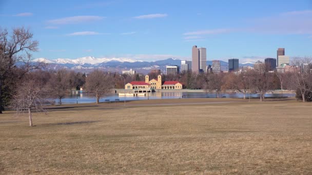 Krásný Záběr Panorama Denveru Coloradu — Stock video