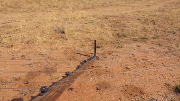 Elektrozäune Trennen Die Touristen Und Lodges Von Der Tierwelt Auf — Stockvideo