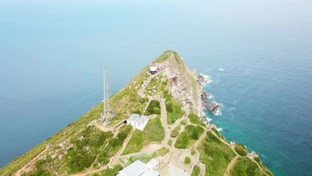 Uma Foto Aérea Notável Cabo Boa Esperança Cape Point Onde — Vídeo de Stock